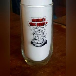 Wendy's "Where's the BEEF?" 1984 Promotional glass.